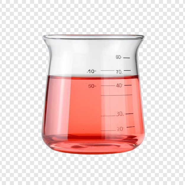 Free PSD beaker isolated on transparent background