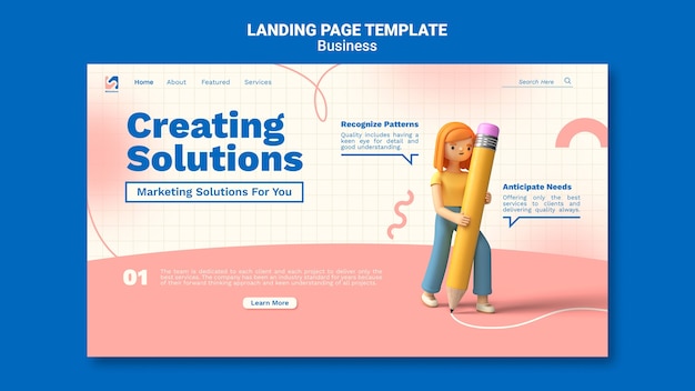 Beautiful 3d characters template