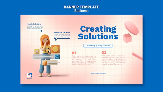 Beautiful 3d characters template