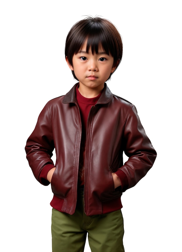 無料PSD 美しいアジアの子供がポーズをとっている