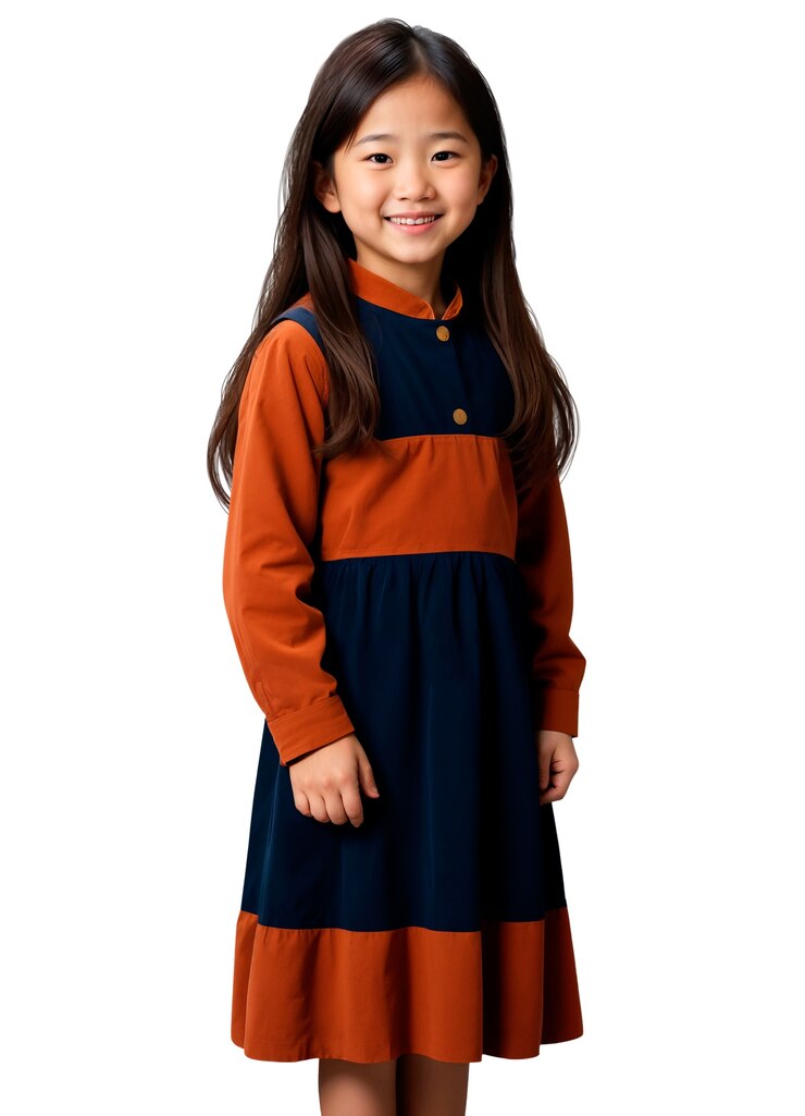 無料PSD 美しいアジアの子供がポーズをとっている