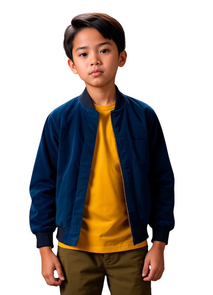 無料PSD 美しいアジアの子供がポーズをとっている