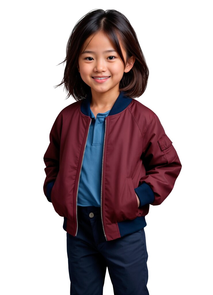 無料PSD 美しいアジアの子供がポーズをとっている