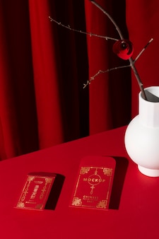 Beautiful chinese new year concept mock-up