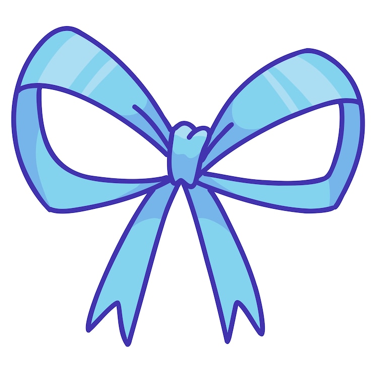 免費 PSD beautiful colored bow