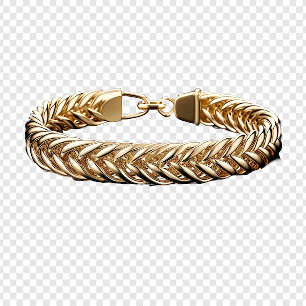 Gold Bracelet Isolated on Transparent Background