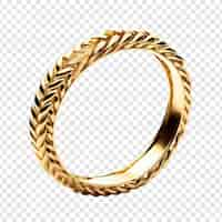 Free PSD beautiful designed gold bracelet isolated on transparent background