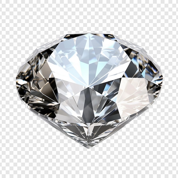 Beautiful diamond isolated on transparent background