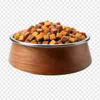 Free PSD beautiful dog food bowl isolated on transparent background