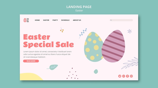 Beautiful easter day event landing page