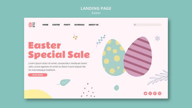 beautiful easter day event landing page