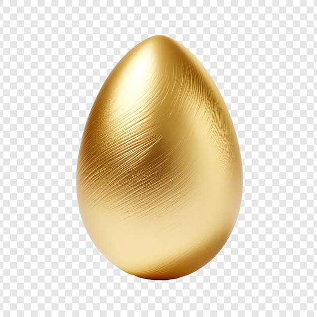 Free PSD beautiful egg with golden horn isolated on transparent background