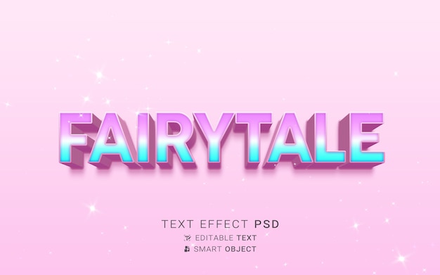 Beautiful fairytale text effect