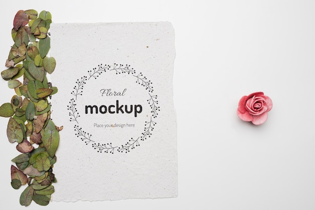 Beautiful floral concept mock-up