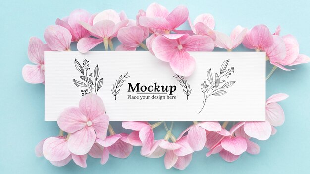 Download Free Psd Beautiful Spring Floral Concept Mock Up