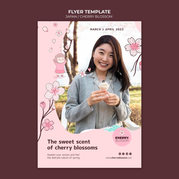 Beautiful flyer japan template