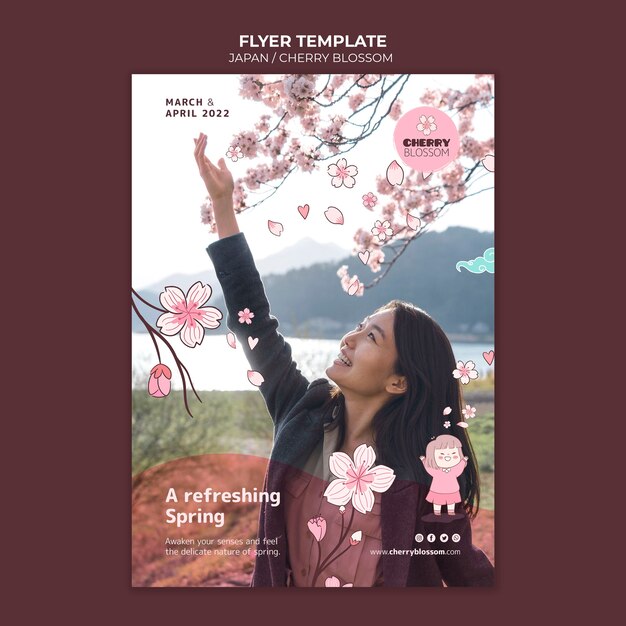 Beautiful flyer japan template