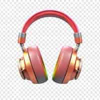 Free PSD beautiful gaming headphone isolated on transparent background