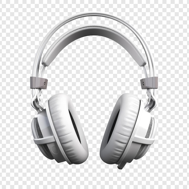 Beautiful gaming headphone isolated on transparent background