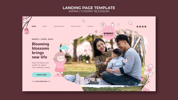 beautiful landing page japan template