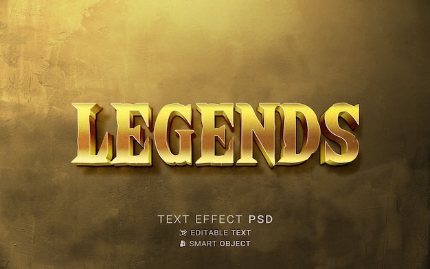 Beautiful legends text effect