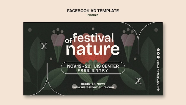 Free PSD beautiful nature facebook template