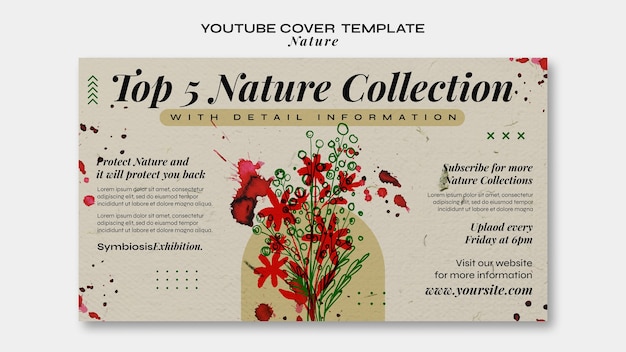 Free PSD beautiful nature youtube cover