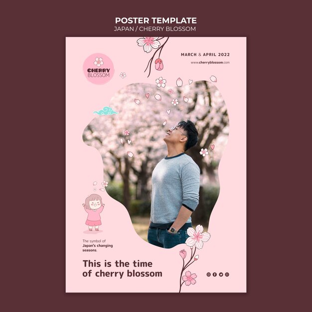Beautiful poster japan template