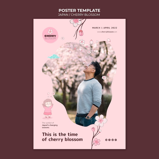 beautiful poster japan template