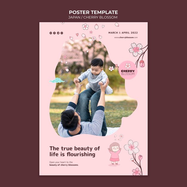 beautiful poster japan template