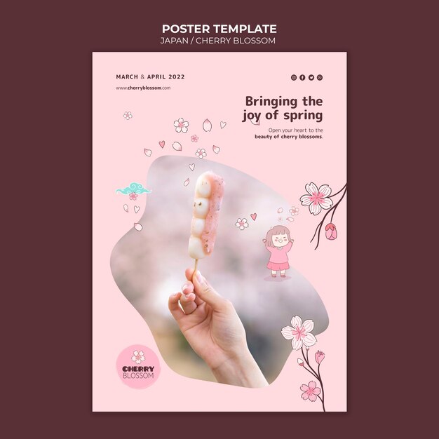 beautiful poster japan template