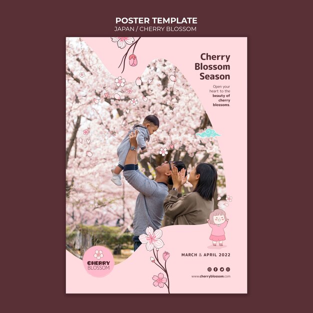 beautiful poster japan template