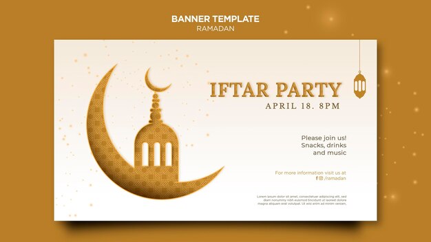 Beautiful ramadan banner template