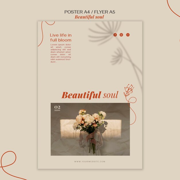 Beautiful soul ad poster template