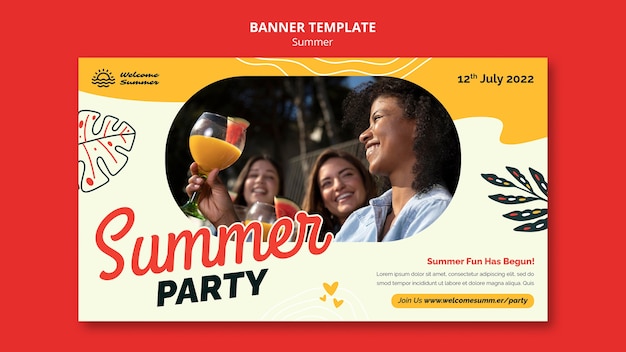 Beautiful summer template banner