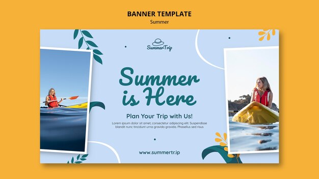 美しい夏のテンプレートバナー