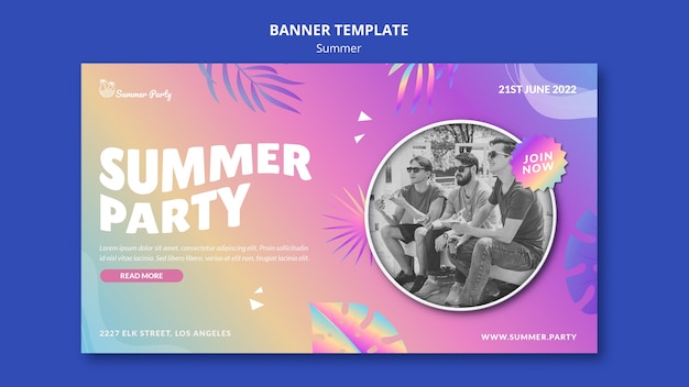 Free Download: Beautiful Summer Template Banner