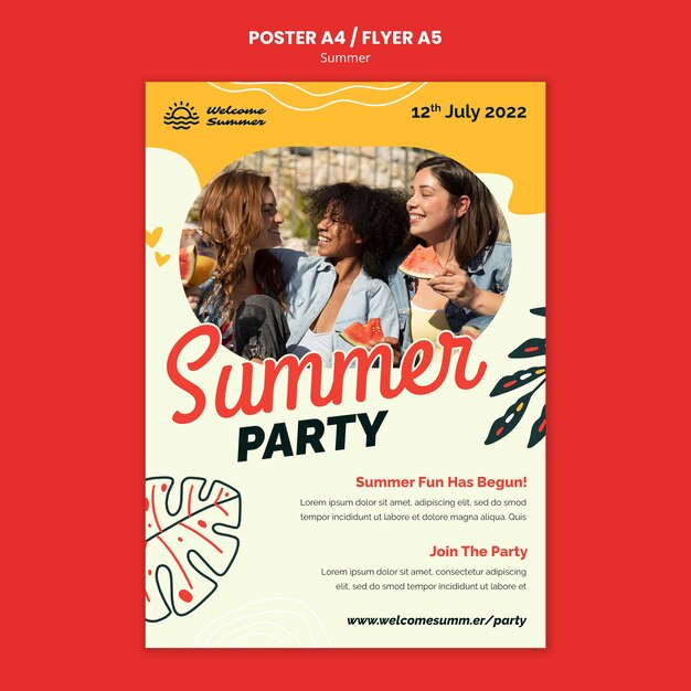 Beautiful summer template poster