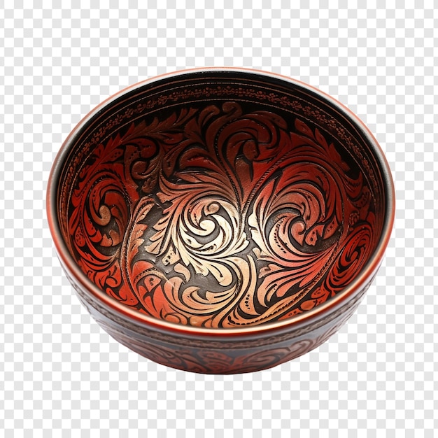 Thai Handicraft Bowl Isolated on Transparent Background