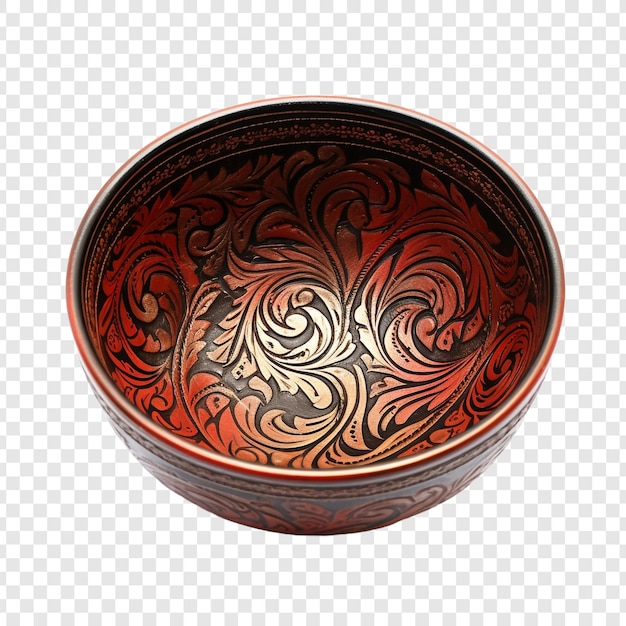 Free PSD beautiful thai handicraft bowl isolated on transparent background