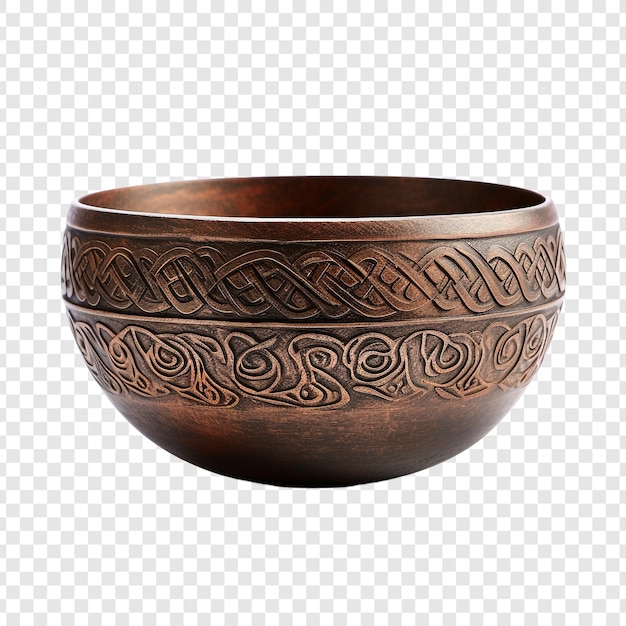 Free PSD beautiful thai handicraft bowl isolated on transparent background