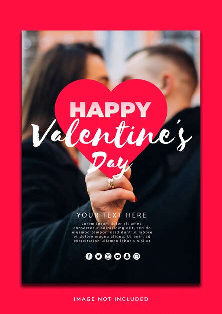 Beautiful ValentineÂ´s Day Poster Template 