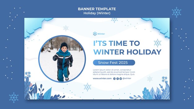 Beautiful winter holiday banner template