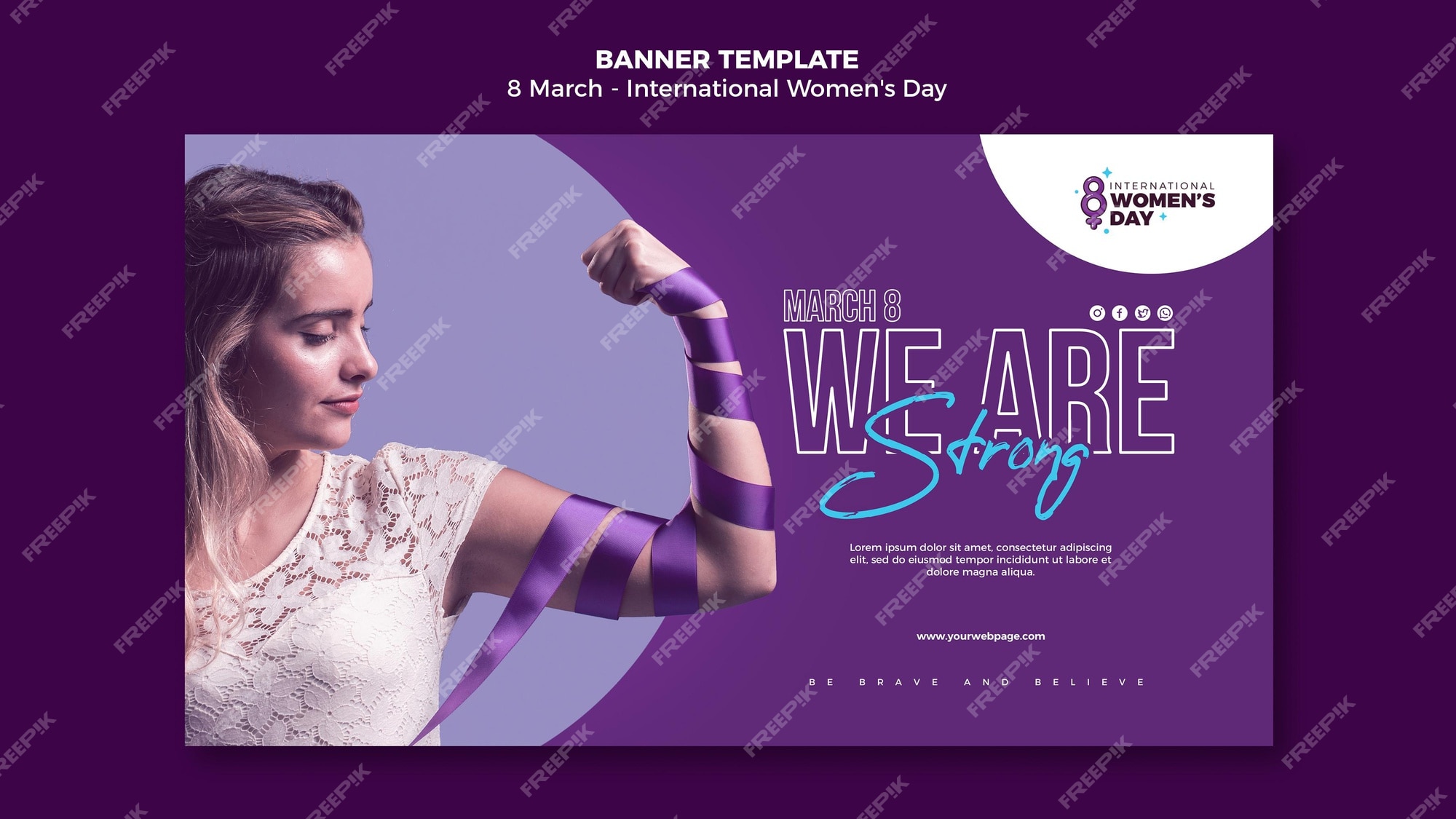 Women rights banners woman power girl Royalty Free Vector