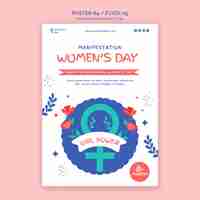 Free PSD beautiful women's day flyer template