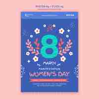 Free PSD beautiful women's day flyer template