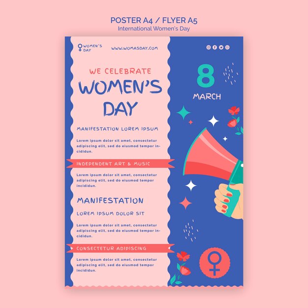 beautiful women's day poster template