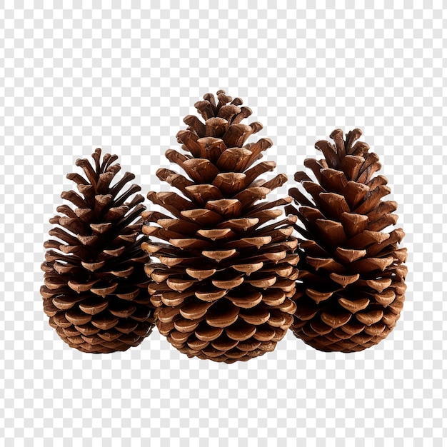 Free PSD beautifully decorated modern handmade large pine cones isolated on transparent background