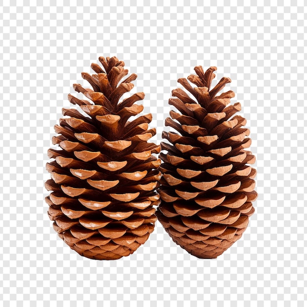 Free PSD beautifully decorated modern handmade large pine cones isolated on transparent background