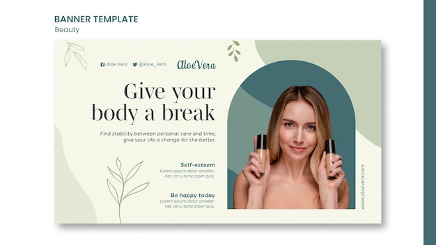 Beauty banner design template